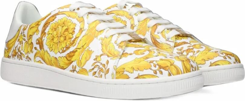 Versace Barocco-print leather sneakers Wit - Foto 4