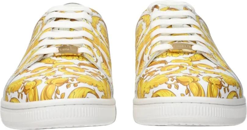 Versace Barocco-print leather sneakers Wit - Foto 2