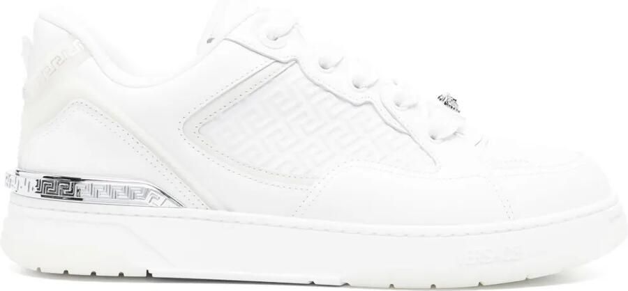 Versace Biggie Basket leren sneakers Wit