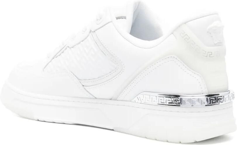 Versace Biggie Basket leren sneakers Wit - Foto 2