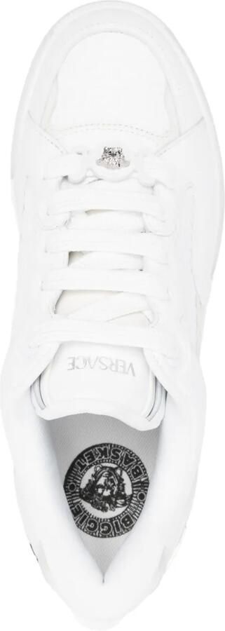 Versace Biggie Basket leren sneakers Wit - Foto 3