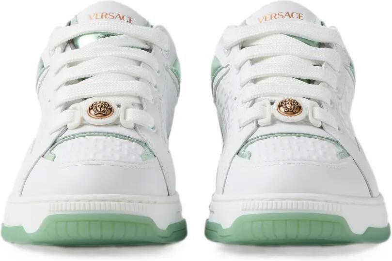 Versace Biggie Basket leren sneakers Wit - Foto 4