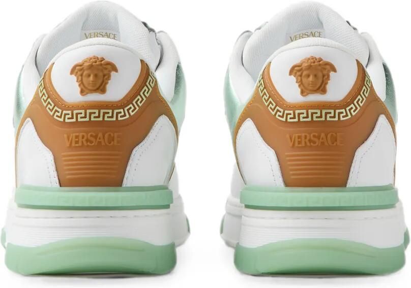Versace Biggie Basket leren sneakers Wit - Foto 3