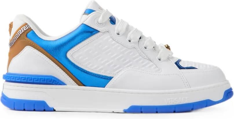 Versace Biggie Basket leren sneakers Wit