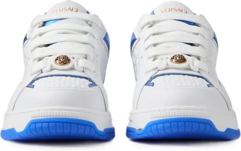 Versace Biggie Basket leren sneakers Wit - Foto 4