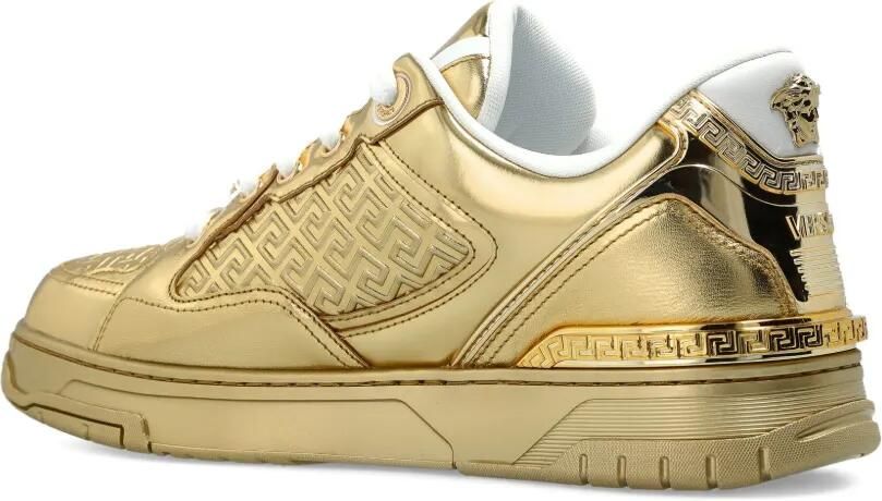 Versace Biggie Basket metallic leren sneakers Goud - Foto 3