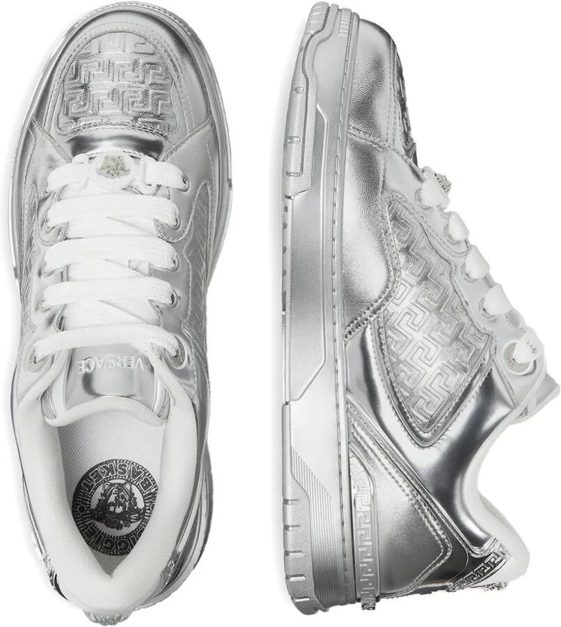 Versace Biggie Basket metallic sneakers Zilver - Foto 3