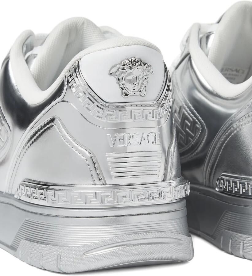 Versace Biggie Basket metallic sneakers Zilver - Foto 2
