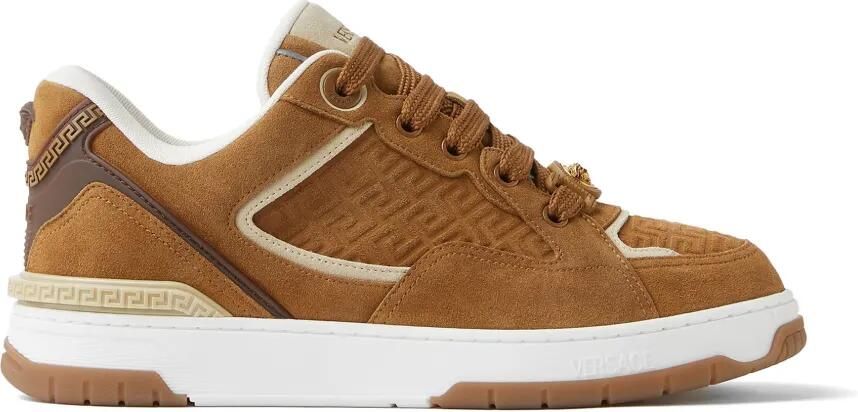 Versace Biggie Basket suède sneakers Bruin