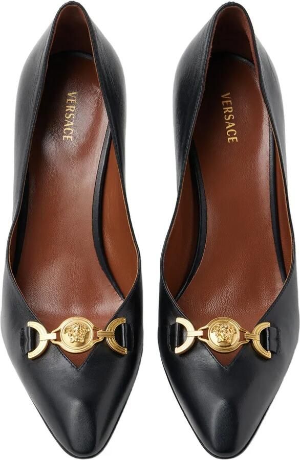 Versace Clelia nappa pumps 90 mm Zwart - Foto 4