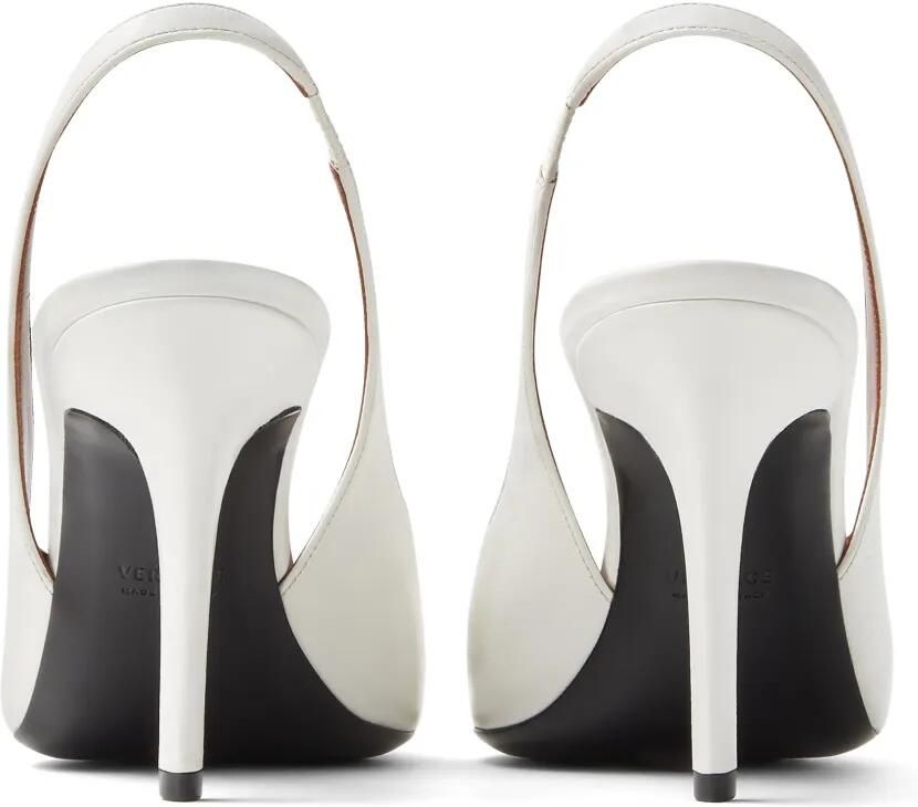 Versace Clelia nappa slingbacks 90 mm Wit - Foto 3