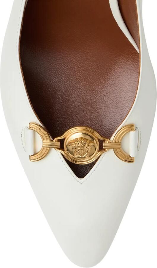 Versace Clelia nappa slingbacks 90 mm Wit - Foto 5