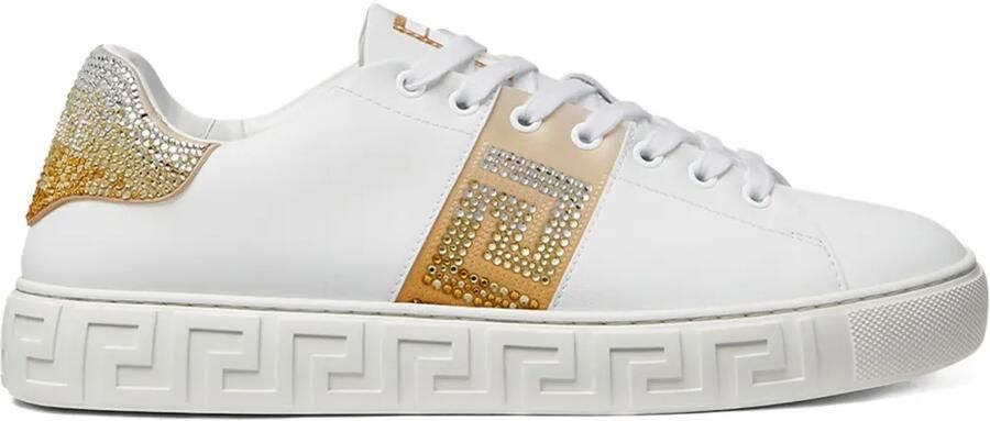 Versace Crystal Greca sneakers Wit