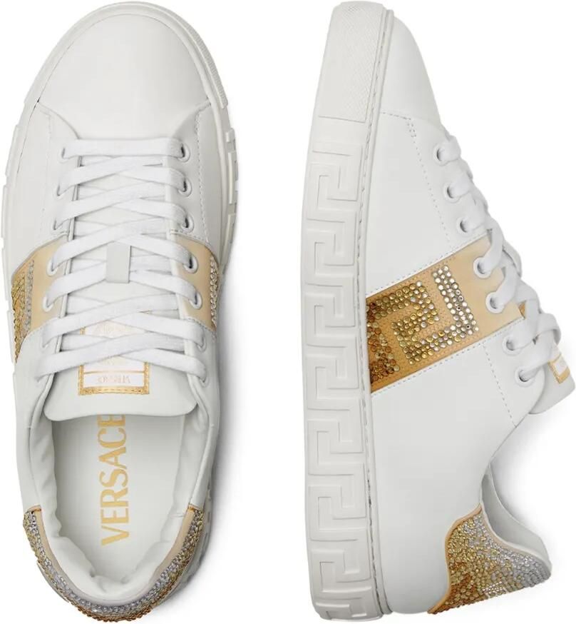 Versace Crystal Greca sneakers Wit - Foto 2