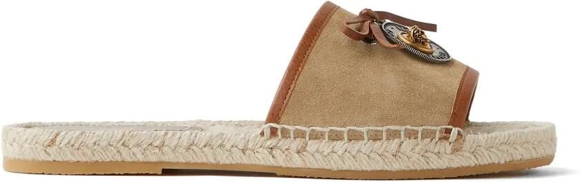 Versace Espadrilles met Medusa-plakkaat Bruin