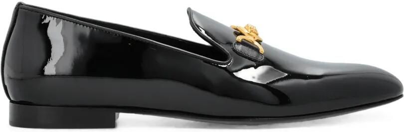 Versace Gala lakleren slippers Zwart