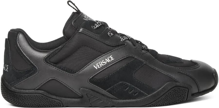 Versace Galaxia leren sneakers Zwart