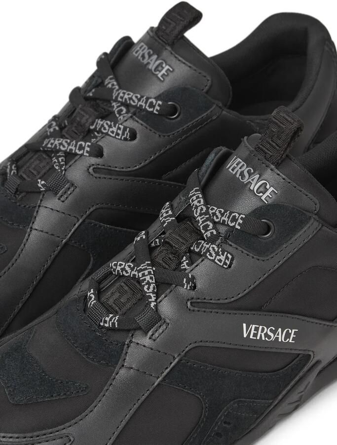 Versace Galaxia leren sneakers Zwart - Foto 4