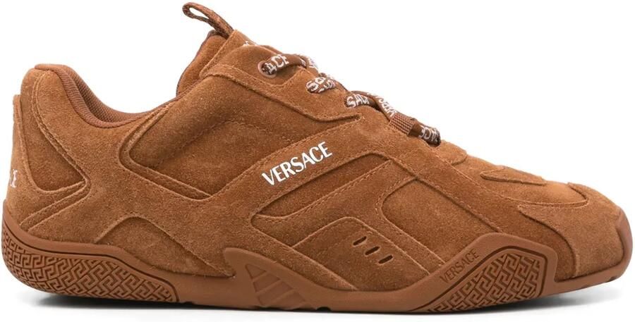 Versace Galaxia suède sneakers Bruin