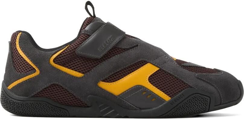 Versace Galaxia suède sneakers Bruin
