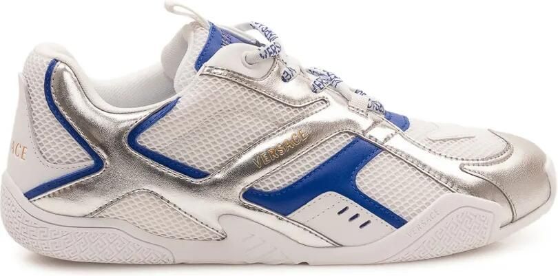 Versace Gelakte leren sneakers Wit
