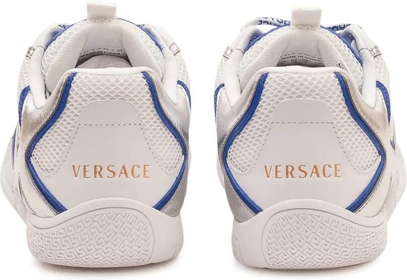 Versace Gelakte leren sneakers Wit - Foto 3
