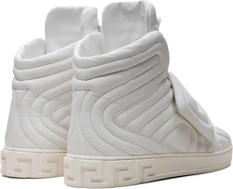 Versace Gewatteerde high-top "White" sneakers Wit - Foto 3