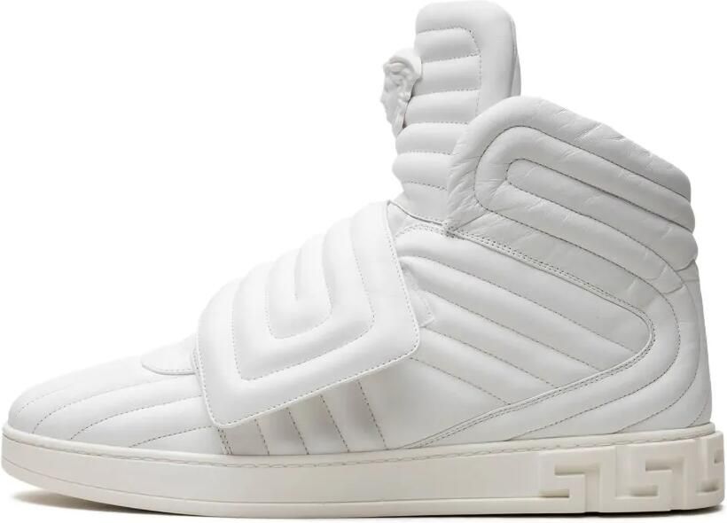 Versace Gewatteerde high-top "White" sneakers Wit - Foto 4