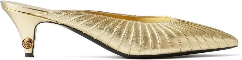 Versace Gianni metallic-nappa mules 55 mm Goud