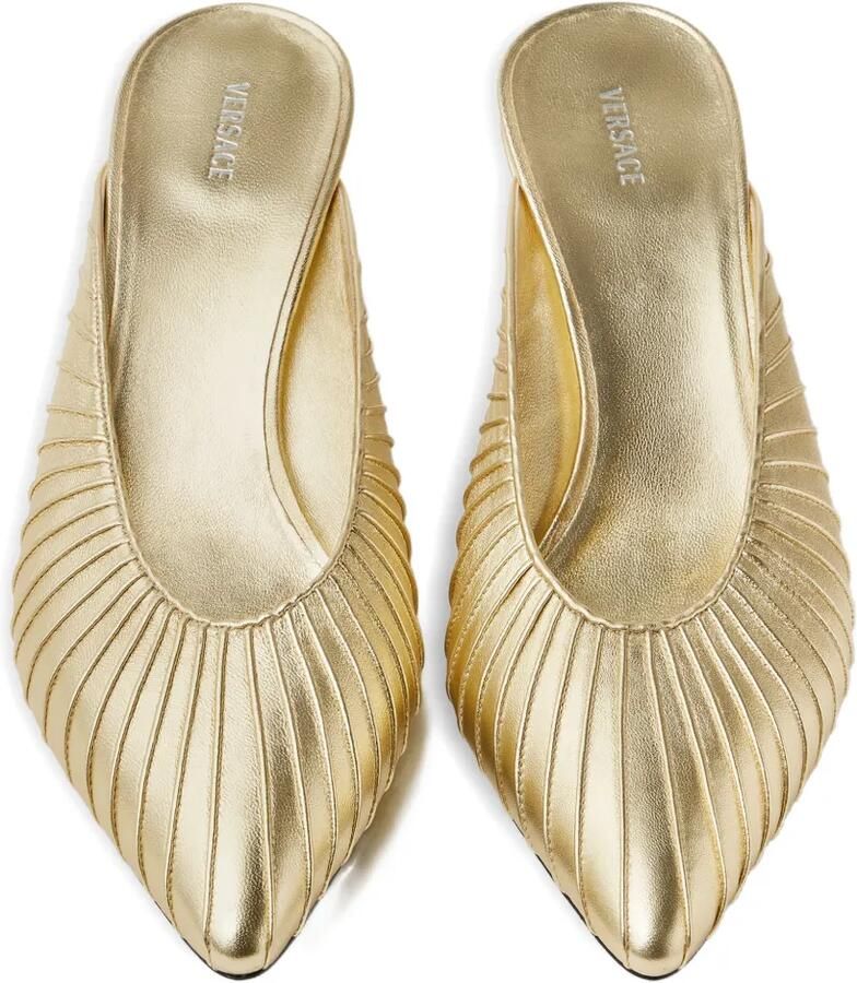 Versace Gianni metallic-nappa mules 55 mm Goud - Foto 2