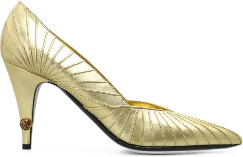 Versace Gianni metallic nappa pumps 90 mm Goud