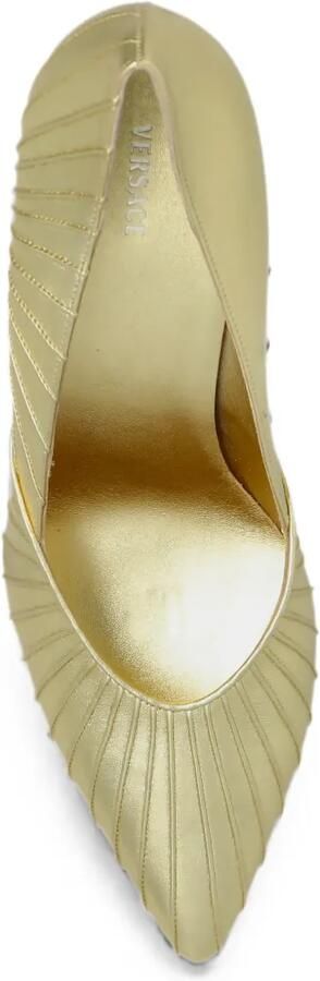 Versace Gianni metallic nappa pumps 90 mm Goud - Foto 4