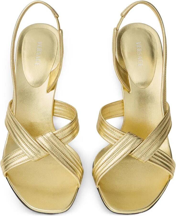 Versace Gianni metallic nappa sandalen 90 mm Goud - Foto 2