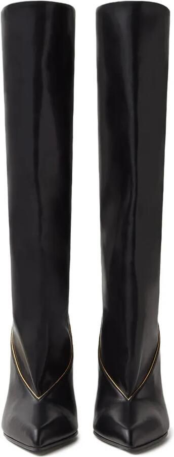 Versace Gianni nappa knielaarzen 90 mm Zwart