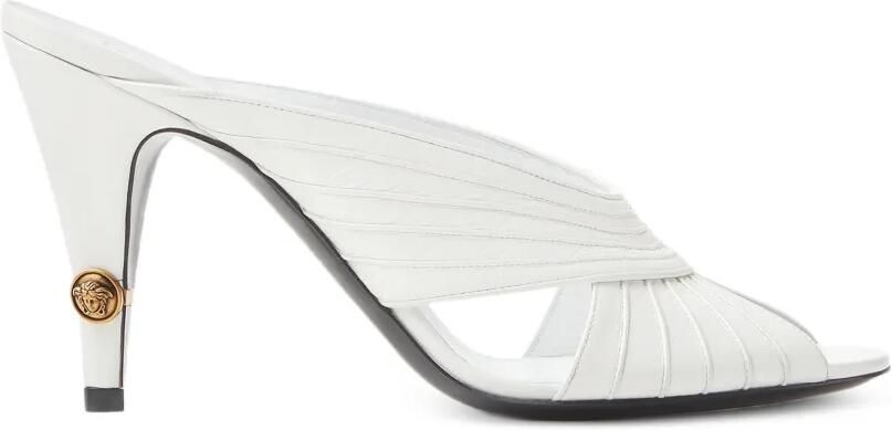 Versace Gianni nappa muiltjes 90 mm Wit