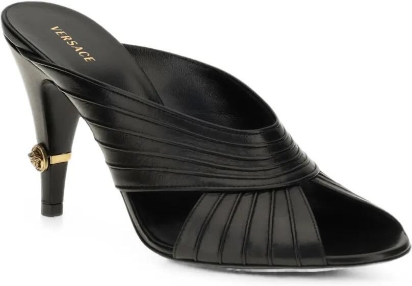 Versace Gianni nappa muiltjes 90 mm Zwart