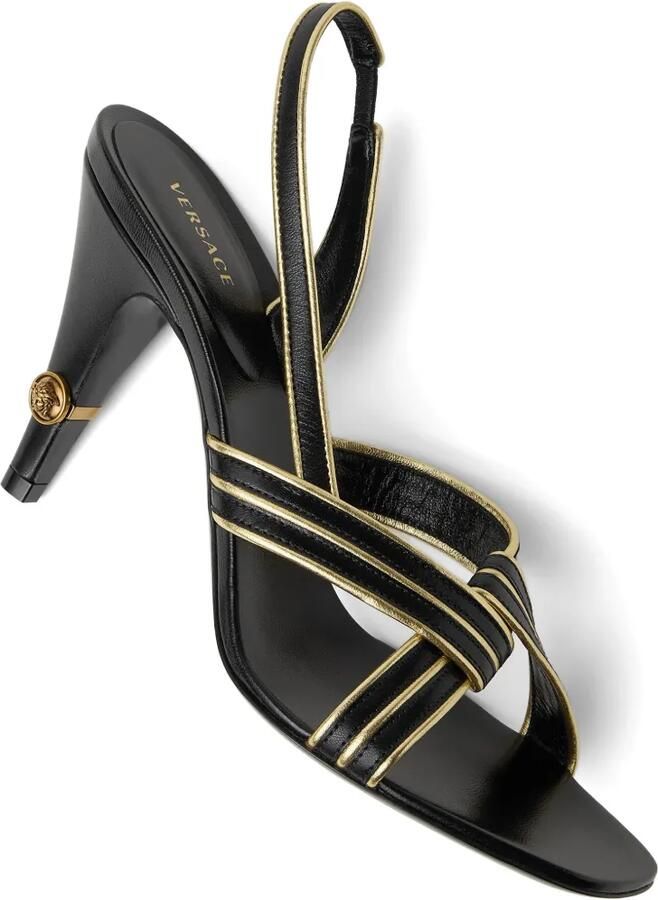 Versace Gianni nappa sandalen 90 mm Zwart - Foto 5