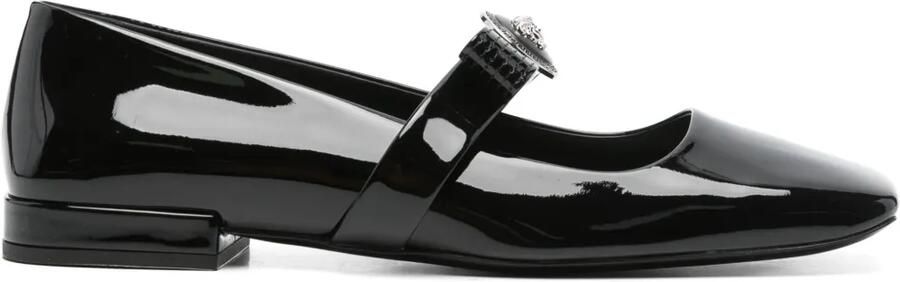 Versace Gianni Ribbon ballerina's Zwart