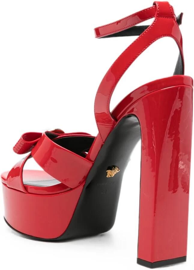 Versace Gianni Ribbon gelakte sandalen 140 mm Rood