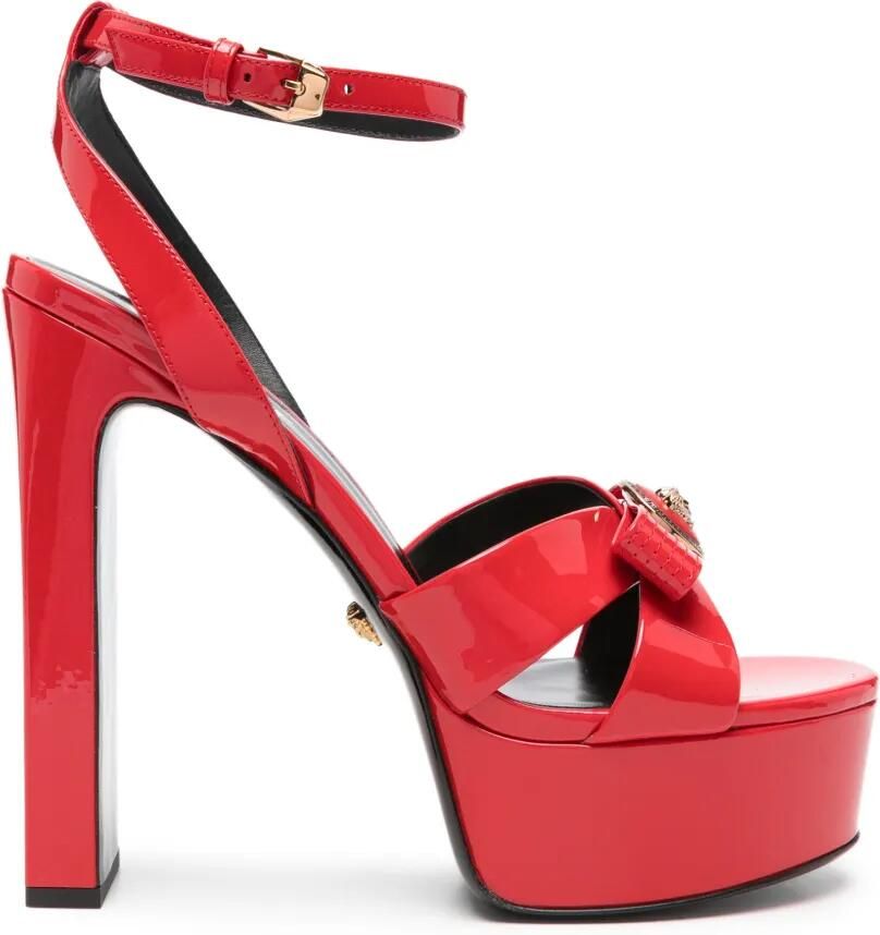 Versace Gianni Ribbon gelakte sandalen 140 mm Rood - Foto 2