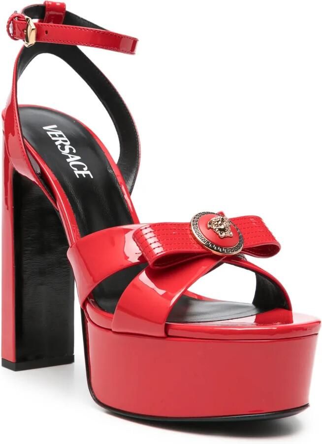 Versace Gianni Ribbon gelakte sandalen 140 mm Rood - Foto 3