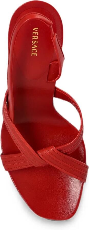 Versace Gianni sandalen met gekruiste bandjes Rood - Foto 4
