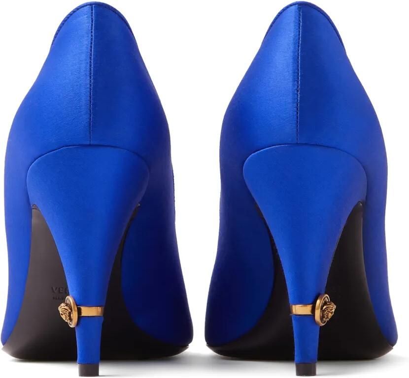 Versace Gianni satijnen pumps 90 mm Blauw