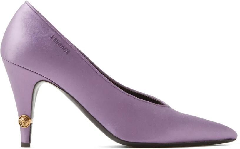 Versace Gianni satijnen pumps 90 mm Paars