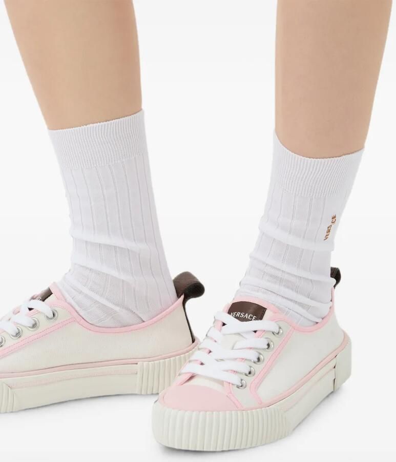 Versace Goliath canvas sneakers Wit - Foto 2