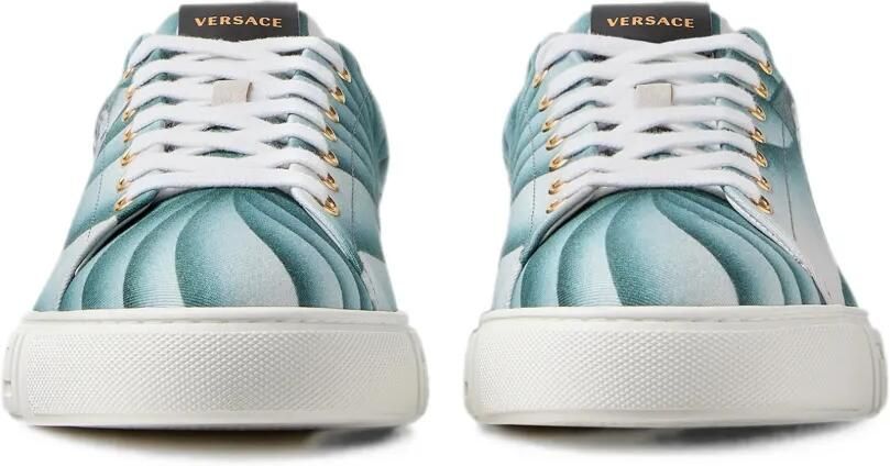 Versace Greca bedrukte canvas sneakers Blauw - Foto 4