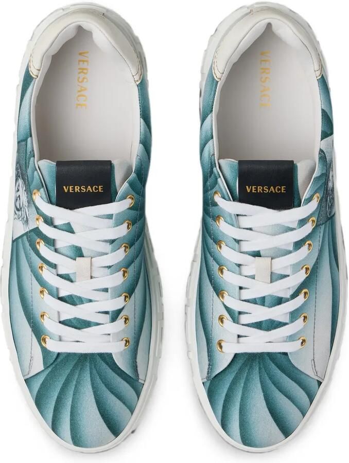 Versace Greca bedrukte canvas sneakers Blauw - Foto 3