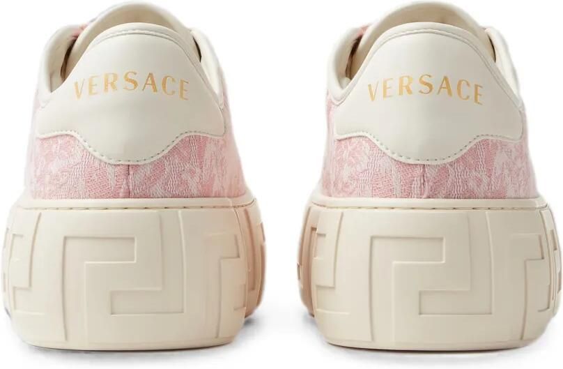 Versace Greca canvas sneakers met plateauzool en jacquard Roze - Foto 3