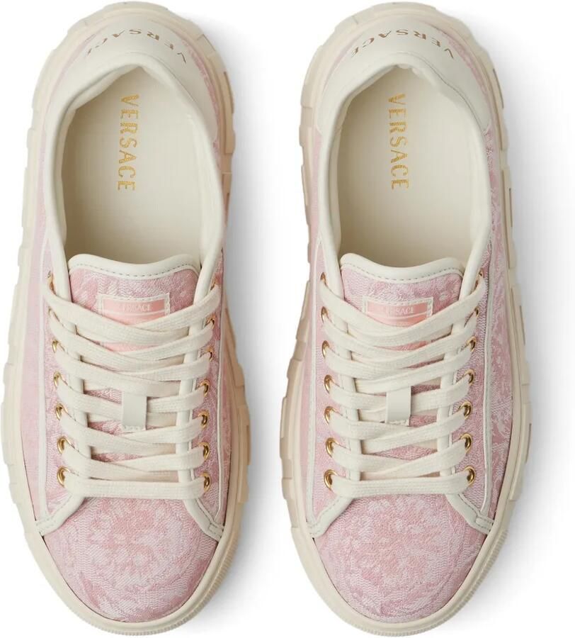 Versace Greca canvas sneakers met plateauzool en jacquard Roze - Foto 2