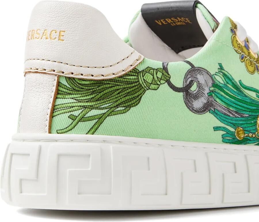 Versace Greca canvas sneakers met print Groen - Foto 2